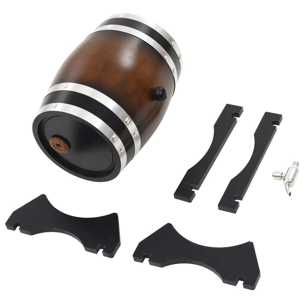 Home Tools - Barril de vino con grifo de madera de pino maciza, 6 L