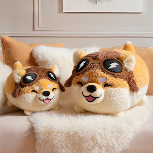 Image of Mewaii Dog Shiba Inu Plush Kawaii Plushies, Ultra-Soft Feel, 14 in