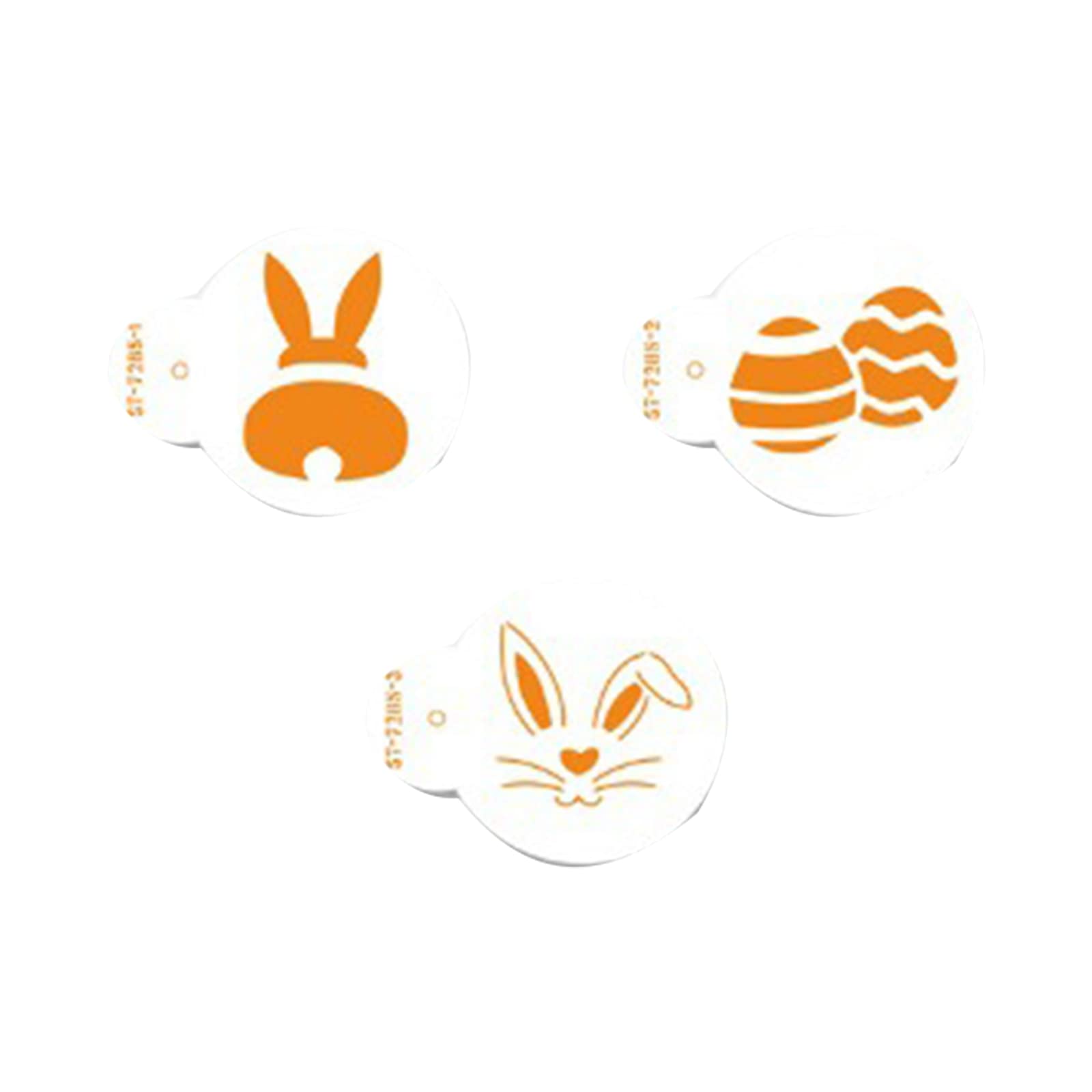 Buxuaaaa Stencil Painting Template Cake Stencils Latte-Art Hollow Out Easter-Rabbit for Coffee Cookie Easter-rabbit Stencils