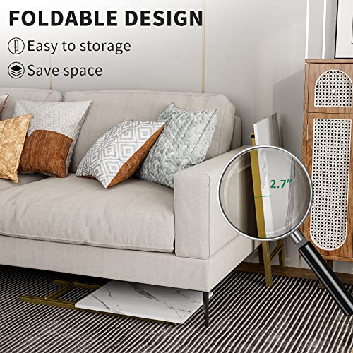 Hmfor Folding Tv Tray Tables, Set Of 2 Side Table For Small Place, Snack Eating Tables At Couch, Folding Tables With Removable Serving Tray, Portable End Table Easy Assembly #TOP4