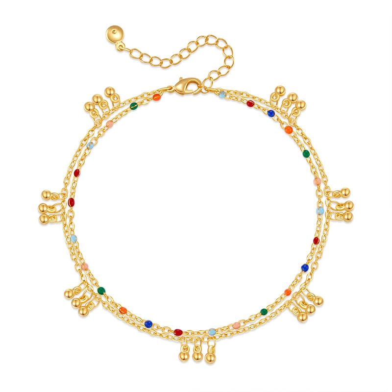 Yumikoo 18K Gold Plated Anklets for Women, Adjustable Dainty Layered Ankle Bracelets, Multi Style Fashion Jewelry