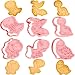 Keapaty foremki do wykrawania ciastek z dinozaurami - 6 sztuk plastikowych dinozaurów ciastek stemple do ciastek 3D kreskówka dinozaur formy do pieczenia.