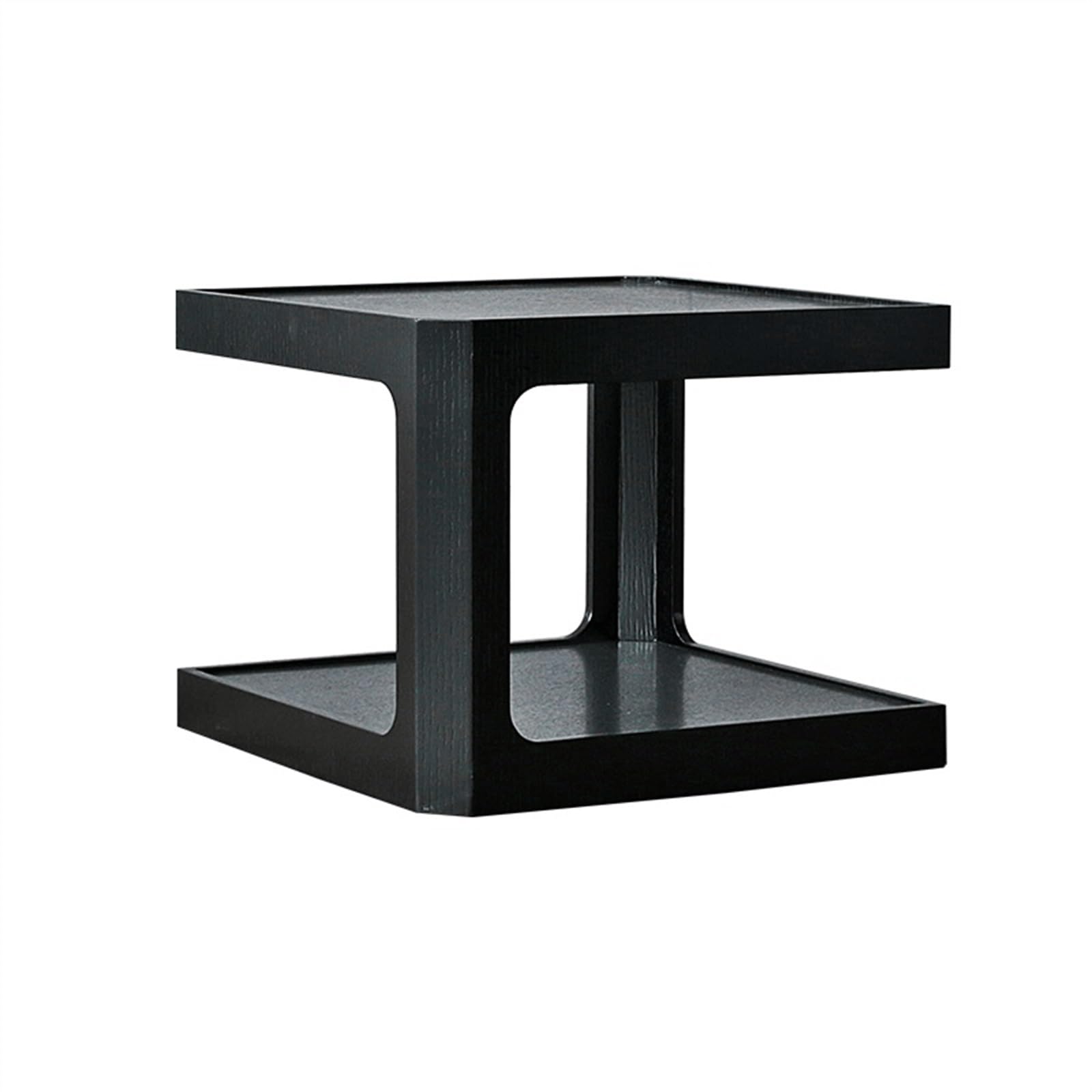ZTHYSHOZ Coffee Table Side Table Solid Wood Small Suitable for Living Room, Bedroom, Milk Tea Store Coffee Shop Round(Black)