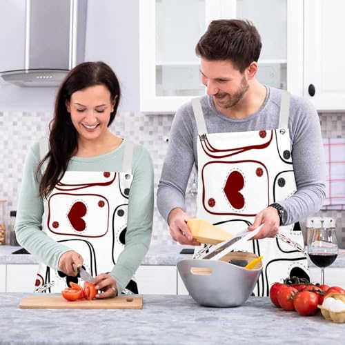 Tablier de serveuse multicolore pour restaurant et bar avec 4 broches