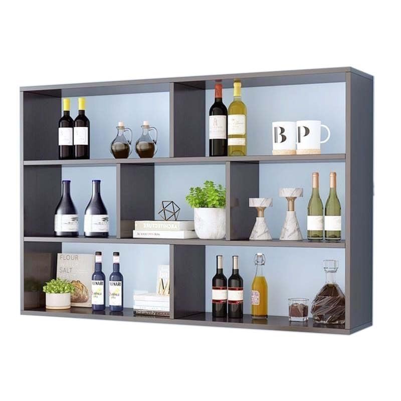 Rangement décoratif pour cuisine étagère à vin murale compacte
