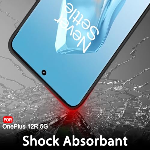 Image of TheGiftKart Sleek Back Cover Case for OnePlus 12R 5G | Slim Fit Protective Design | Ultra Matte Finish | Camera Protection Bump | Soft Silicon Back Cover Case for OnePlus 12R 5G (Silicone, Black)