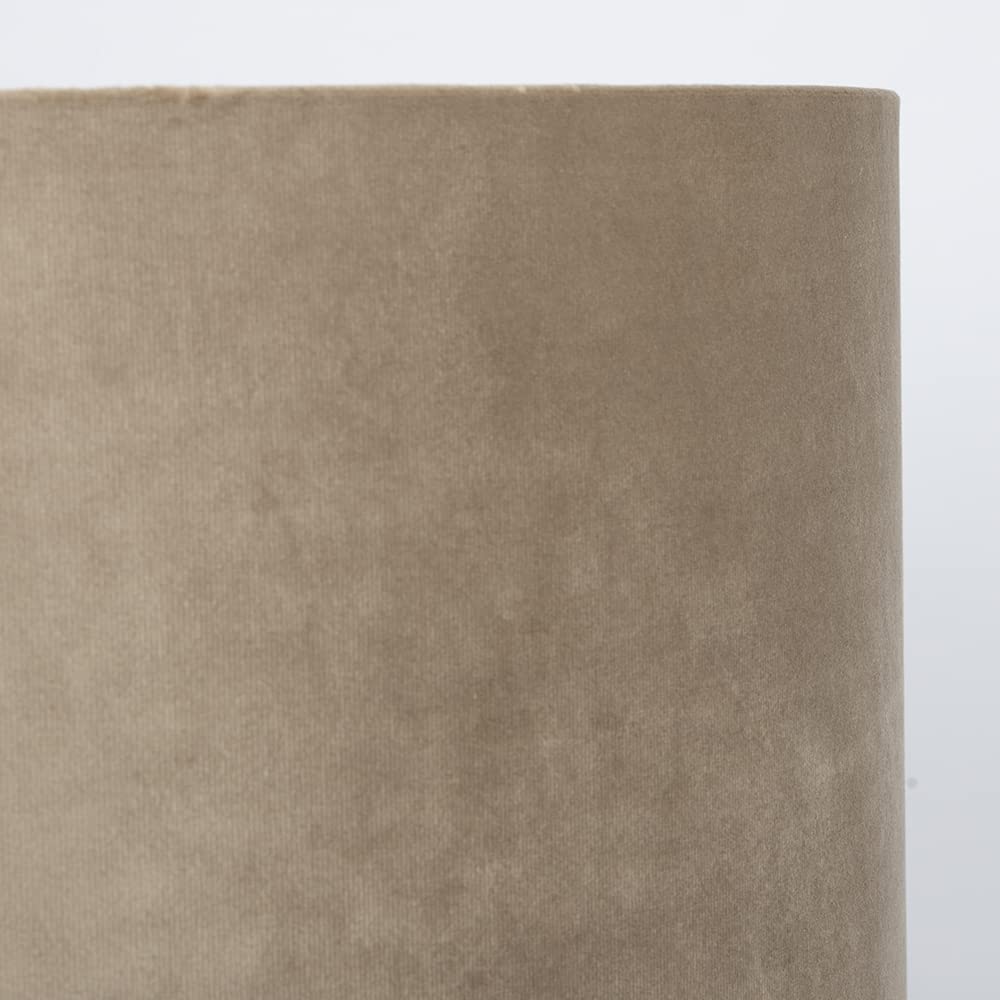Uniqq Paralume in velluto tortora, Ø 50 cm-25 cm di altezza