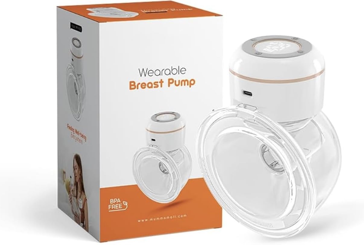 richtots premium wearable electrical breast pump for feeding mothers, automatic electrical milk feeding pumping machine with 4 modes & 12 suction levels, portable & compact, rechargeable, food grade milk cup of 150 ml, bpa free and skin friendly