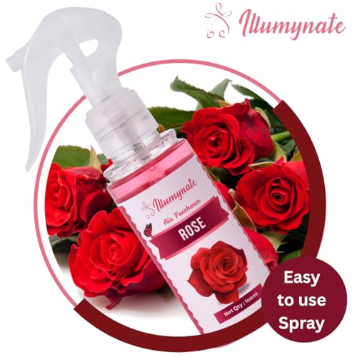 Image of Long Lasting Rose Room Freshener for Home | Floral Air Freshener Spray for Bedroom, Bathroom & Living Room | Home Fragrance Spray 100ml (Rose - Premium floral fragrance for guests)