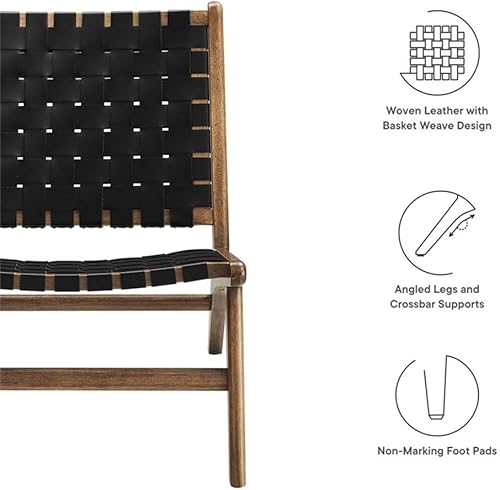 Miniatura 9 de Modway Saoirse - Sillón decorativo de madera de imitación en color negro nogal