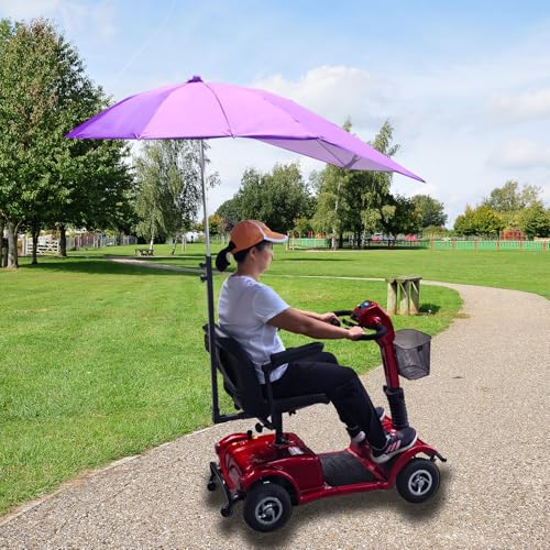 Sunshade Canopy for Mobility Scooters, Umbrella Canopy Awnings (Only Works with Scooters & Power Chairs Equipped with 1" x 1" Hitch Receiver) (Purple) by GONGJIANG - Used condition - Image 6
