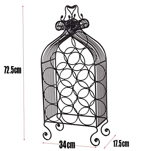 Soporte para botellas de vino metálico para 12 botellas miniatura 3