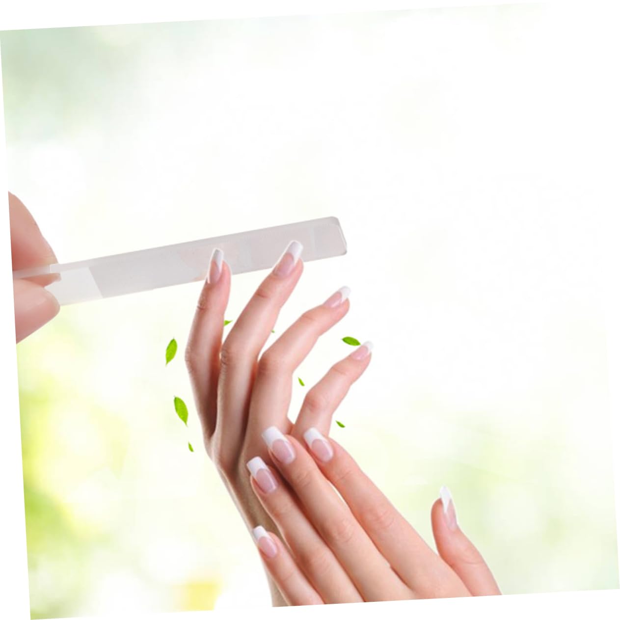 FRCOLOR 6piezas Uñas De Nano Con Mango Transparente y Estuche De Almacenamiento Herramienta De Para Uñas y Pulido