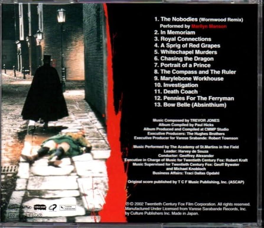 フロム・ヘル オリジナル・サウンドトラック 音楽：トレヴァー