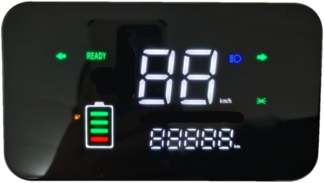 Electric Vehicle LED Display Panel Speedometer With Turn Signal Indicators, 48-72V Digital Dashboard For Electric Tricycle Motorcycle E-Bike, Support Phase-line Speed Display