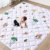 Vibe bear Baby Play Mat 79" X 71", Thicker Foam One-Piece Crawling Mat, Extra Large Anti- Slip Crawl
