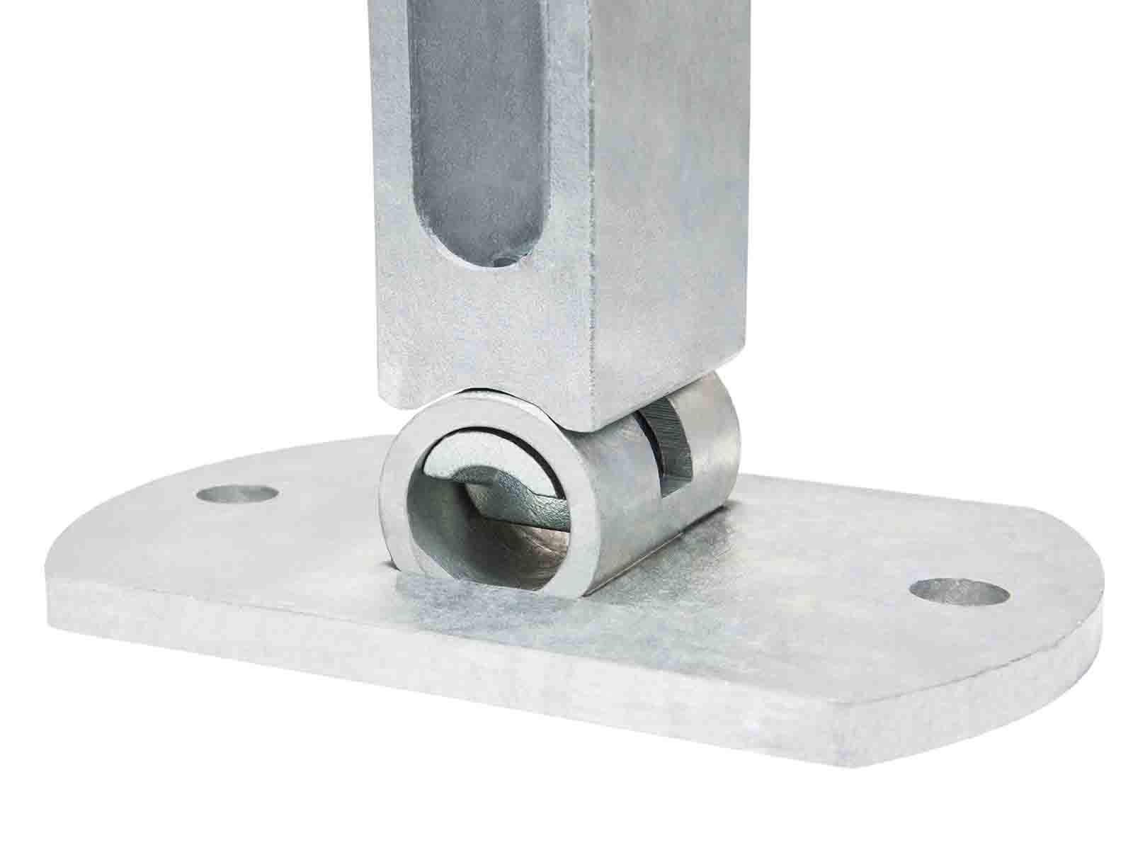 Zaundirekt Flexible Bodenplatte I Feuerverzinkt I 60x40x2 Rechteckrohr I Zaunpfosten bis 1230mm Zaunhöhe I Fussplatten Adapter I Pfostenschuh