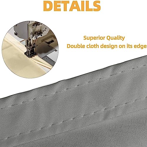 Malla sombreadora premium de 1.6x2.6m en poliéster gris claro con ojales duraderos 6