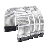 PSU Sleeved Cables Kit 16AWG Computer Extension Cables ATX 1*24-Pin/1*4+4-Pin EPS/ 2*6+2-Pin PCI-E...