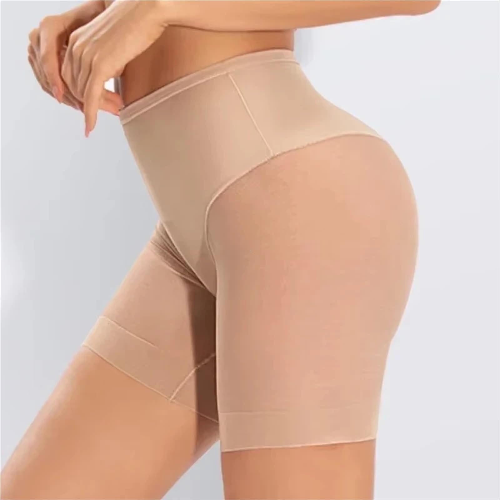 MMRTDJDR Majtki damskie w dużych rozmiarach Bielizna Szorty Shapewear Bezszwowe bokserki Majtki na brzuch z wysokim stanem