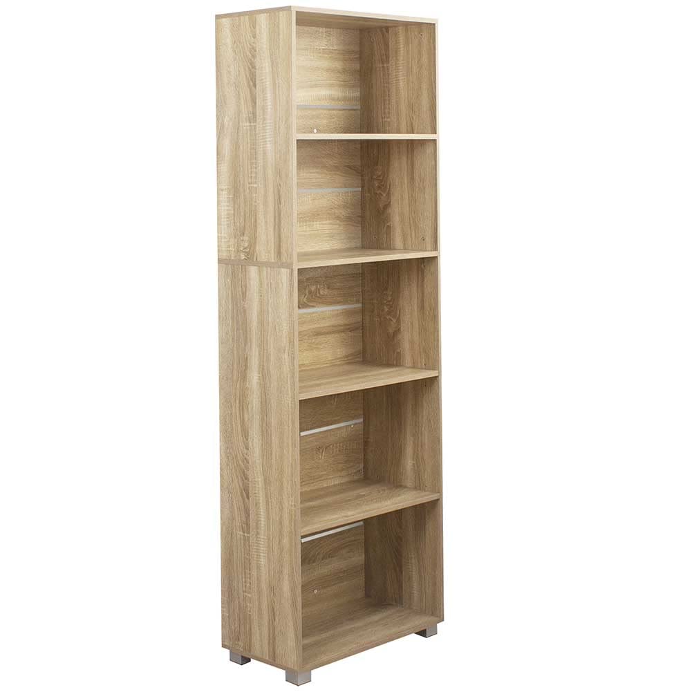 BAKAJI Libreria Scaffale Vela 5 Ripiani Mobile 190 cm Ufficio Archiviazione documenti Libri Biblioteca Armadio Mensole Scaffalatura Soggiorno Salotto Struttura in Legno (Naturale)