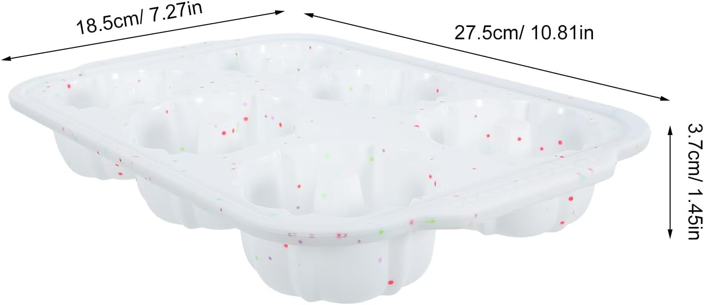 2pcs Non-Stick Silicone Cake Molds, Baking Tray with 6 Cavities, Doughnut Molds for Cupcakes, Fruit, Toast and Cheesecake, Bakeware for Daily Use