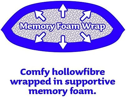 Slumberdown Memory Plus Pillow 1 Pack Firm Support Bed Pillow Designed for Back and Side Sleepers Bed Pillow