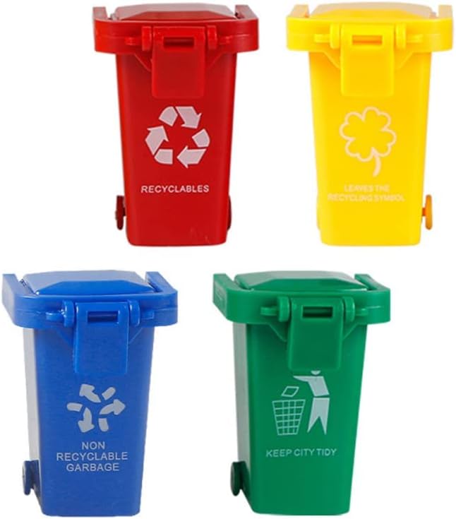 Kids Push Toy Vehicles Garbage Truck's Trash Cans