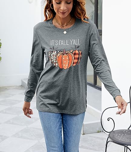 Womens Pumpkin Graphic Sweatshirts Crewneck Casual Fall Long Sleeve Tops2