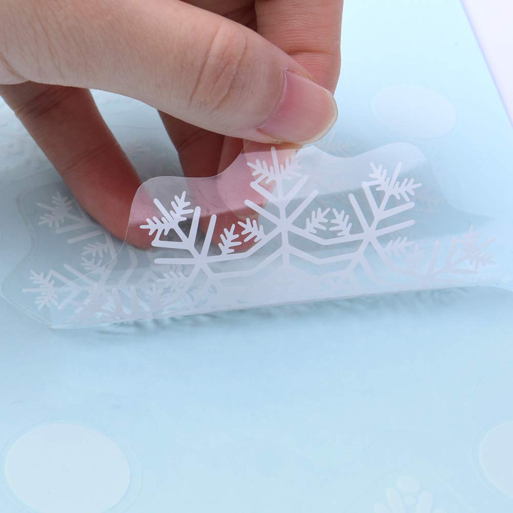 235 Piece Christmas Window Snowflake Cling Decals Stickers Decorations for Holiday Celebration Merry Christmas Winter Wonderland Party Decorations Supplies