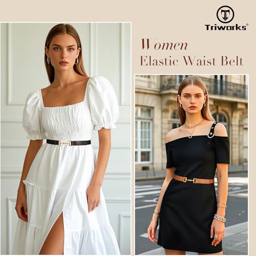 Belts for Women Adjustable Skinny Elastic Belt for Dresses2