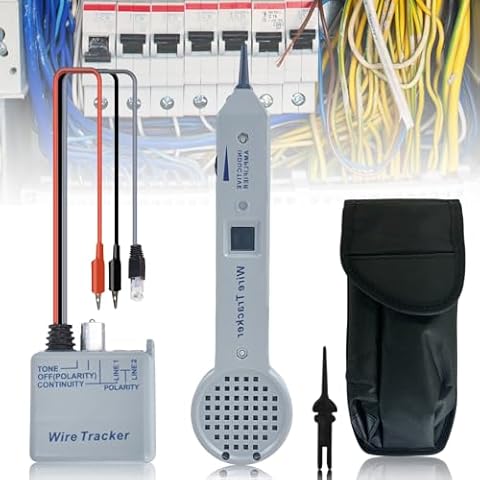 Tone Generator Kit - 200ep High Accuracy Cable Tester, Wire Tracer Circuit Tester, Tone Generator and Probe Kit, Multi-Tone Cable Test Kits with Inductive Amplifier for Network Cables Collation Cover