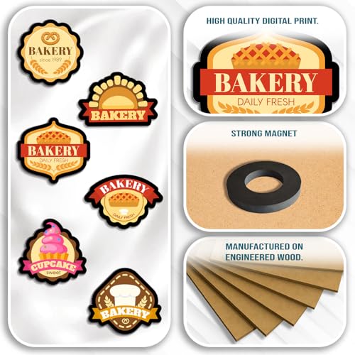 Image of Sehaz Artworks Fridge Magnets Refrigerator Stylish | Refrigerator Sticker | Fridge Magnets Set | Fridge Stickers Refrigerator | Fridge Decoration Items-FM-6-006