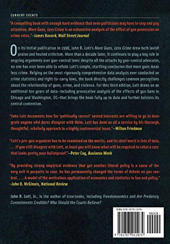 More Guns Less Crime: Understanding Crime and Gun Control Laws