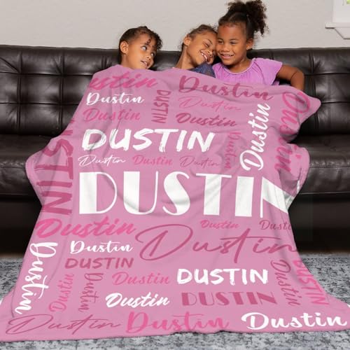 Personalized Blankets for Kids with Names Customized Blankets with Name for Adult Custom Blanket Gift for Birthday Christmas Valentines Day Gift