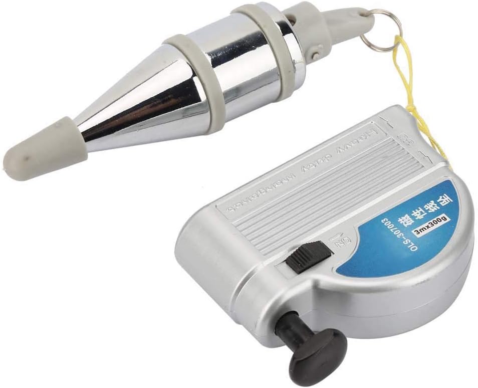 Adjustable Plumb Bob, Automatic Hanging Wire Hammer Magnetic Plumb Bob Line Vertical Measuring Tool(3 Meters)