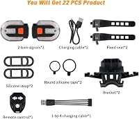 Teguangmei Kerékpár Hátsó Lámpa Irányjelzéssel Vezeték Nélküli Távirányítóval USB Töltéssel 4