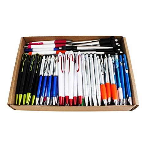 SKKSTATIONERY 200 Pcs Wholesale Ballpoint Pens, Assorted Ballpoint Pens, Retractable, For office supplies, Big Bulk Lot. Cover