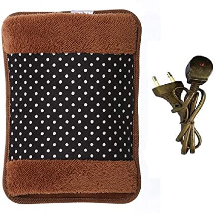 Velvet Heating Bag, Electric Hot Water Bag for Pain Relief, Heating Pad for Back, Neck Pain with Cover (Multicolor)
