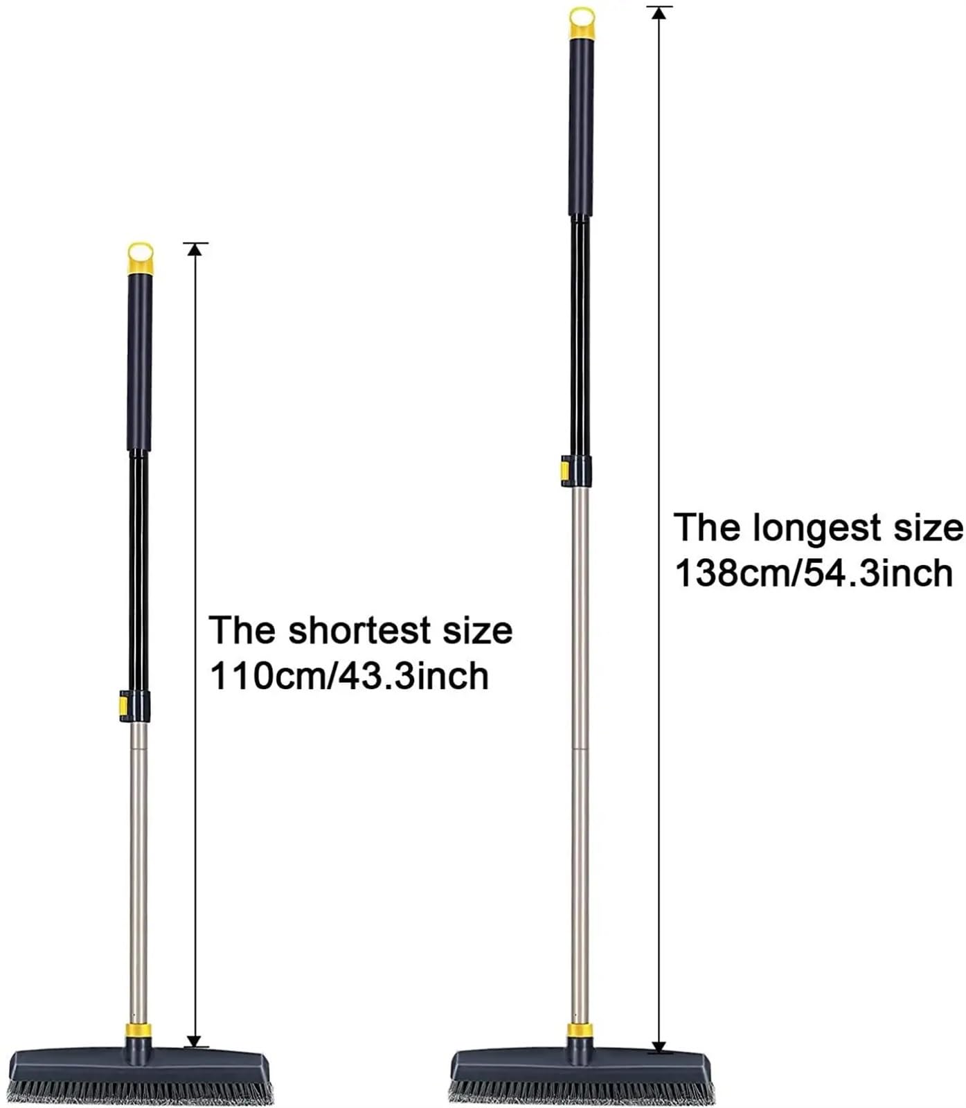 Besen Draußen Push Besen Pinsel Steifen Borsten Mit 12,8 in Lange Pole Besen Kopf Teleskop Heavy-Duty Outdoor