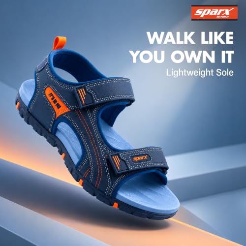 Image of SPARX Outdoor Sandals for Men - Adjustable, Comfort Velcro closure Sandals with Cushioned Footbed, Secure Fit, Durable Sole & All-Day Walking Comfort