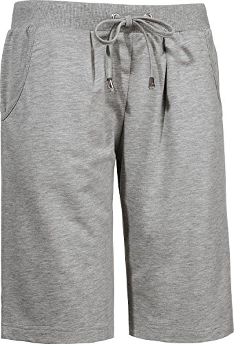 laritaM Freizeithose kurz aus Sweat grau-meliert Größe 40/42