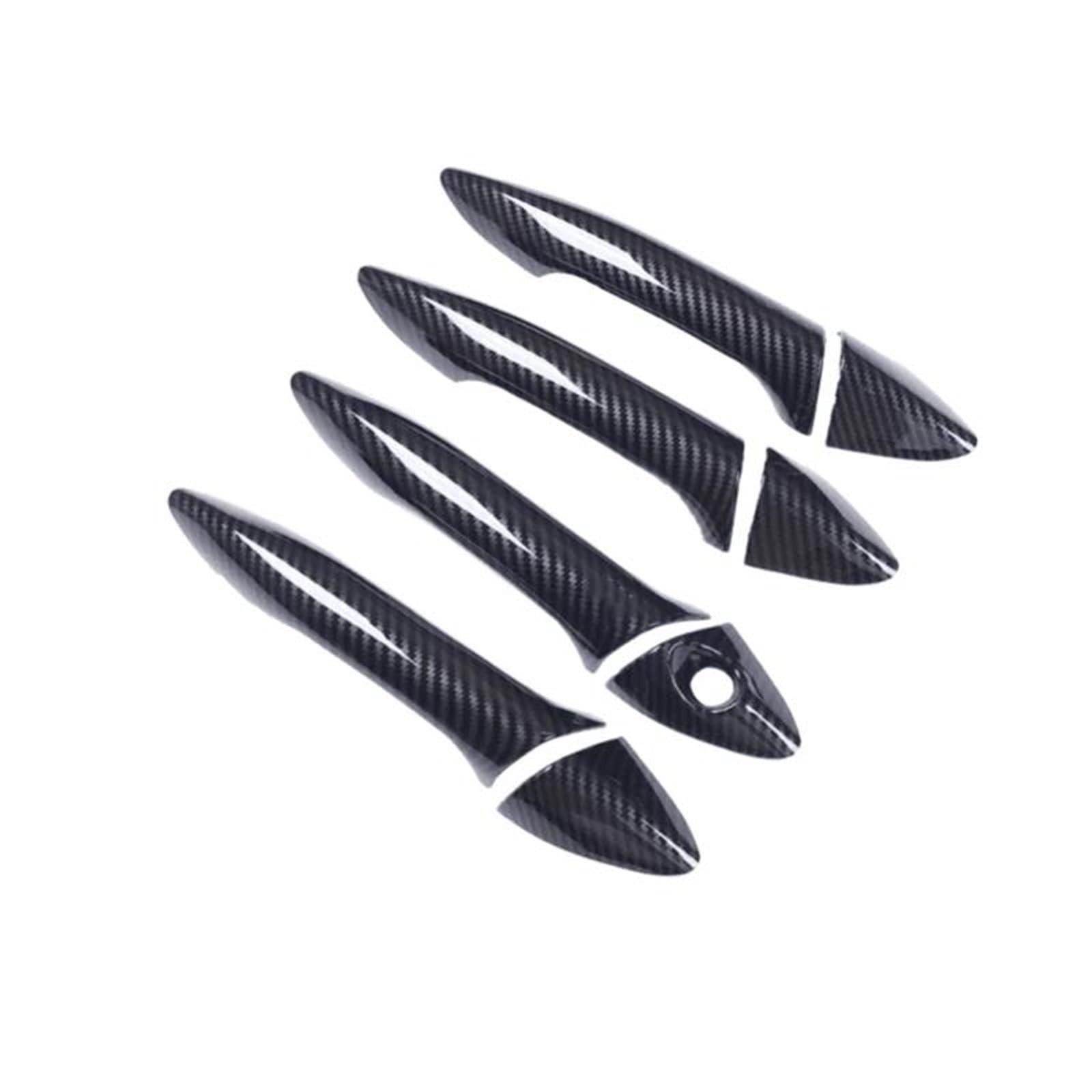 Yytemd Carbon No Buttons Car Exterior Door Handle Cover Trim Accessories For Hyundai I30 2012-2016 Chrome(Carbon No Buttons)