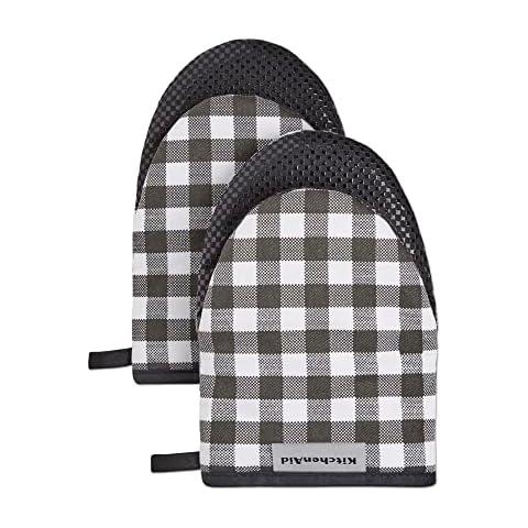 KitchenAid Gingham Mini Oven Mitt Set Cover