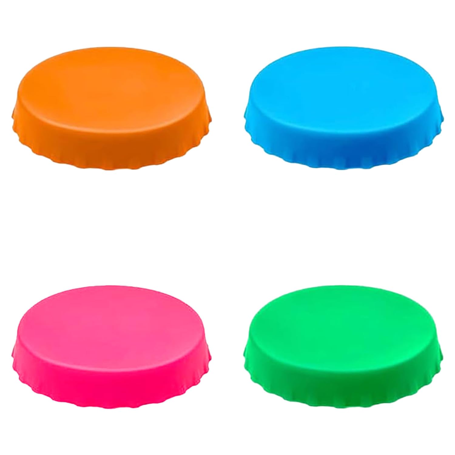Wellrun Multicolour 4 Pcs Silicone Beverage Can Sealer Caps,Soft Soda Drink Lids, Leakproof Can Tops,Spill Saver Covers For Outdoor,Camping,Beach, Fishing,Barbecue(‎Multicolour)