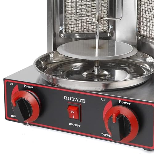 Döner-Kebab-Maschine, automatischer rotierender rauchfreier Grill, Gas-Gyros-Drehspießofen für den gewerblichen und privaten Gebrauch – Bild 6