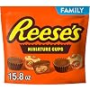REESE'S Miniatures Milk Chocolate Peanut Butter Cups, Candy Family Pack, 15.8 oz