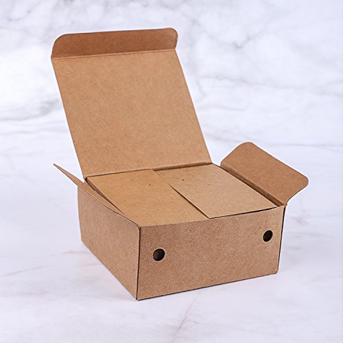 Whaline 200 Set Earring Display Card With 200 Pcs Self-Seal Bags, Earring Card Holder Blank Kraft Paper Tags For Diy Ear Studs, Earrings And Jewelry Display (Brown) #TOP2