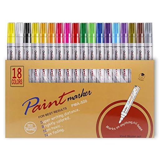 Paint Pens Paint Markers on Almost Anything Never Fade Quick Dry and Permanent, Oil-Based Waterproof Paint Marker Pen Set for Rocks Painting, Wood, Fabric, Plastic, Canvas, Glass, Mugs, DIY Craft