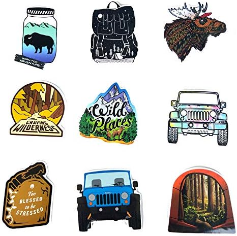 Amazon Co Jp 冒険アウトドアステッカー キャンピングステッカー 65枚 キャンピングシール ハイキング 防水シール スーツケース バイク ヘルメットなど適用 文房具 オフィス用品
